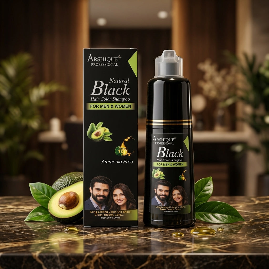 ARSHIQUE 3-in-1 Natural Hair Dye Shampoo - Long Lasting Color & Shine